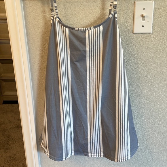 XL flowy tank top - Gray and white - Picture 2 of 2
